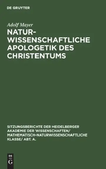 Cover of Naturwissenschaftliche Apologetik Des Christentums