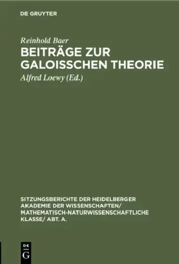 Cover of Beiträge Zur Galoisschen Theorie