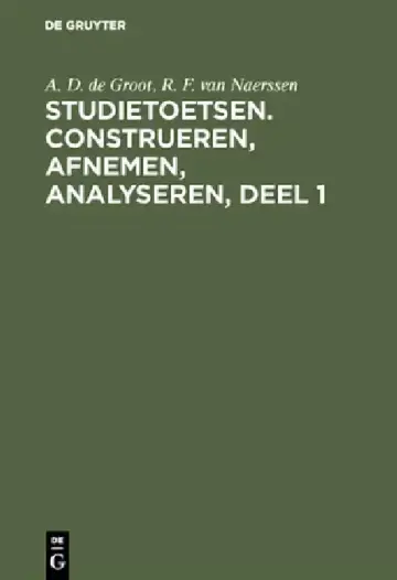 Cover of Studietoetsen. Construeren, afnemen, analyseren, deel 1