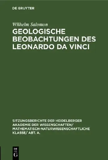 Cover of Geologische Beobachtungen Des Leonardo Da Vinci