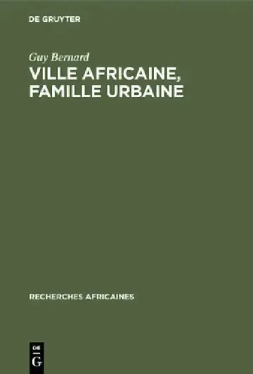 Cover of Ville africaine, famille urbaine