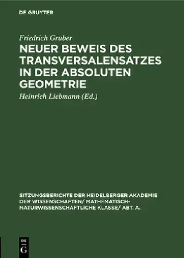 Cover of Neuer Beweis Des Transversalensatzes in Der Absoluten Geometrie