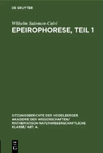 Cover of Epeirophorese, Teil 1
