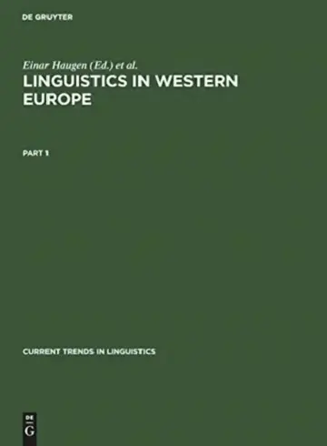 Cover of Linguistics in Western Europe. Part 1