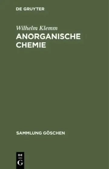 Cover of Anorganische Chemie