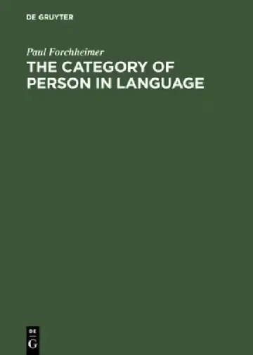 Cover of The Category of Person in Language