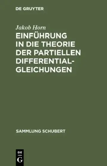Cover of Einführung in die Theorie der partiellen Differentialgleichungen