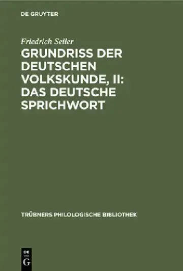 Cover of Grundriss der deutschen Volkskunde, II