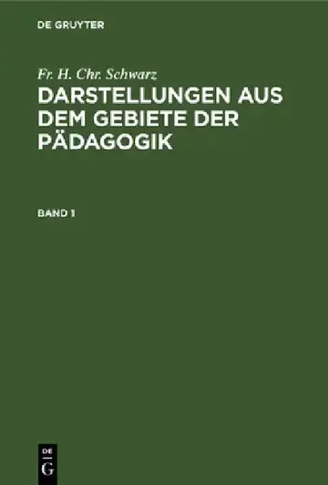 Cover of Darstellungen Aus Dem Gebiete Der Pädagogik. Band 1