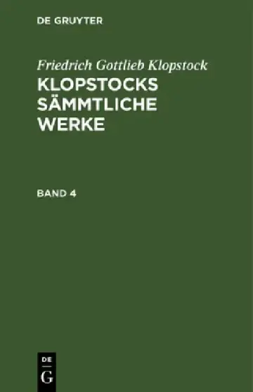 Cover of Friedrich Gottlieb Klopstock