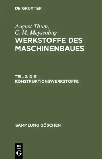 Cover of Die Konstruktionswerkstoffe
