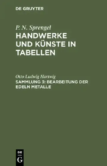Cover of Bearbeitung der edeln Metalle
