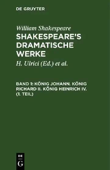 Cover of König Johann. König Richard II. König Heinrich IV. (1. Teil)