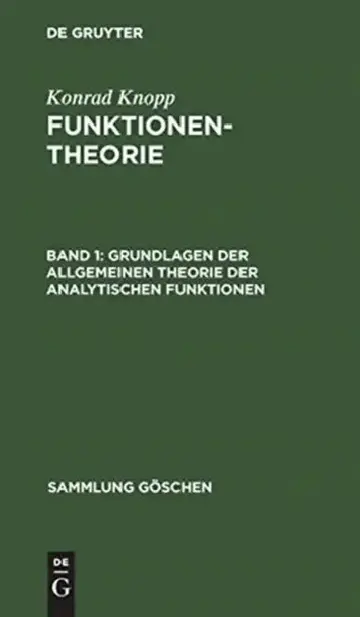 Cover of Grundlagen der allgemeinen Theorie der analytischen Funktionen