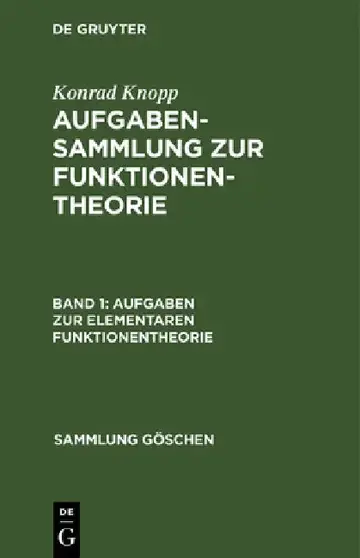 Cover of Aufgaben Zur Elementaren Funktionentheorie