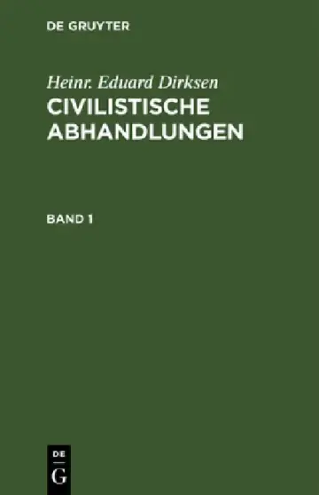 Cover of Heinr. Eduard Dirksen