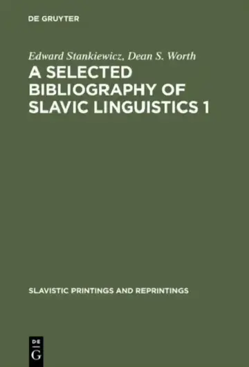 Cover of A Selected Bibliography of Slavic Linguistics 1