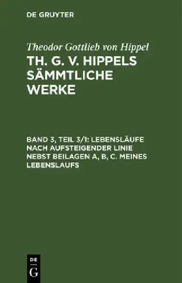 Cover of Lebensläufe Nach Aufsteigender Linie Nebst Beilagen A, B, C. Meines Lebenslaufs