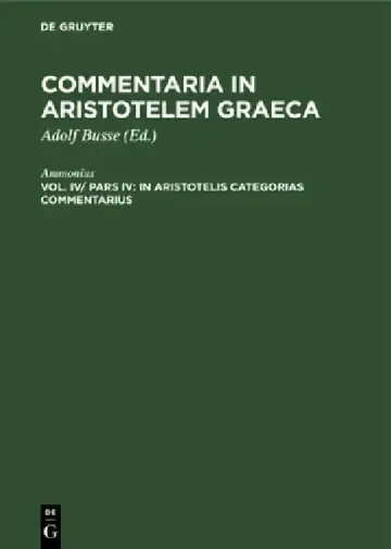 Cover of In Aristotelis Categorias Commentarius