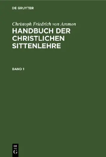 Cover of Christoph Friedrich Von Ammon