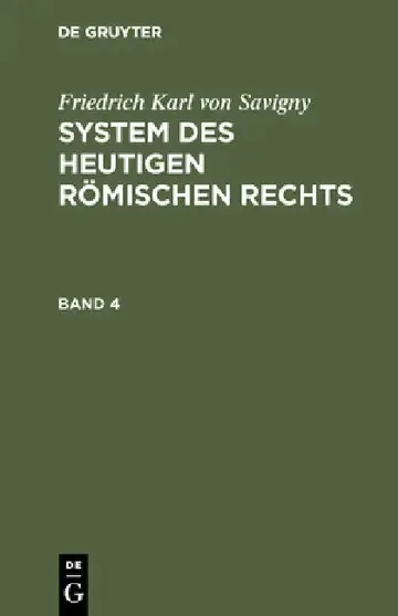 Cover of System des heutigen römischen Rechts