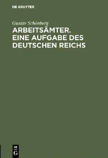 Cover of Arbeitsämter. Eine Aufgabe des Deutschen Reichs