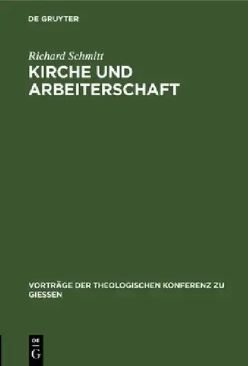 Cover of Kirche Und Arbeiterschaft
