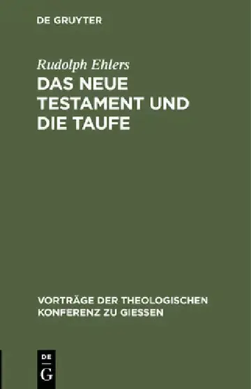 Cover of Das Neue Testament Und Die Taufe