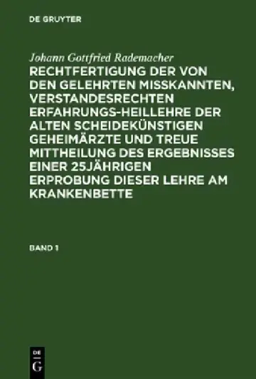 Cover of Johann Gottfried Rademacher