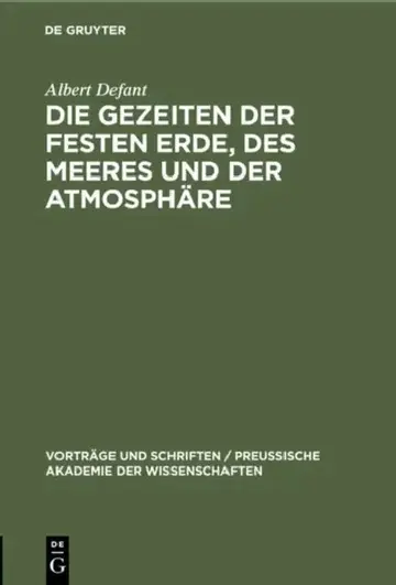 Cover of Die Gezeiten Der Festen Erde, Des Meeres Und Der Atmosphäre