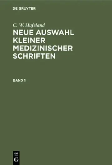 Cover of Neue Auswahl kleiner medizinischer Schriften