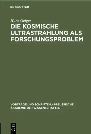 Cover of Die Kosmische Ultrastrahlung ALS Forschungsproblem