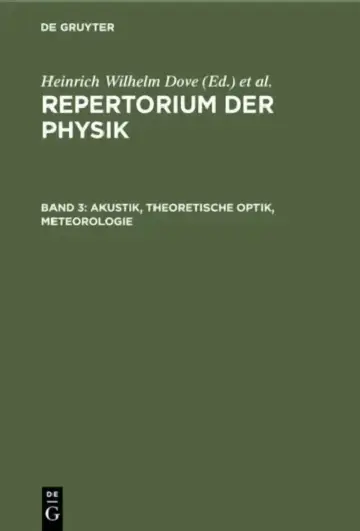 Cover of Akustik, Theoretische Optik, Meteorologie