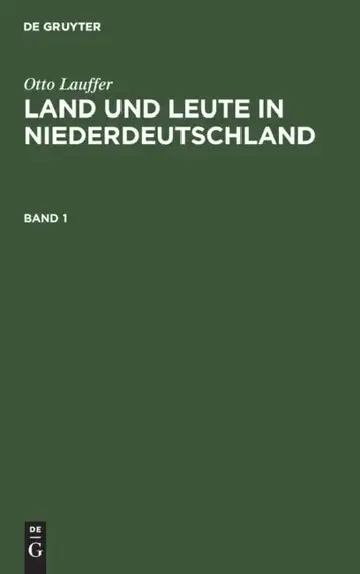 Cover of Land und Leute in Niederdeutschland