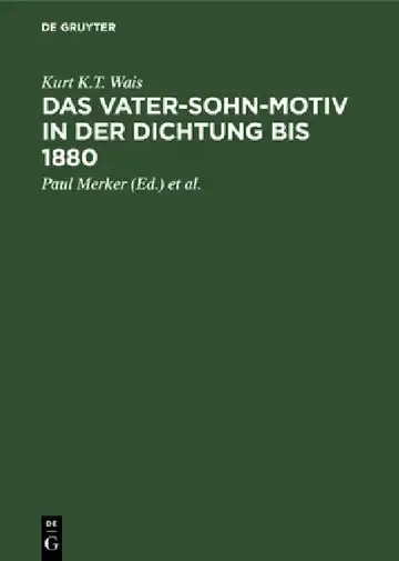 Cover of Das Vater-Sohn-Motiv in Der Dichtung Bis 1880