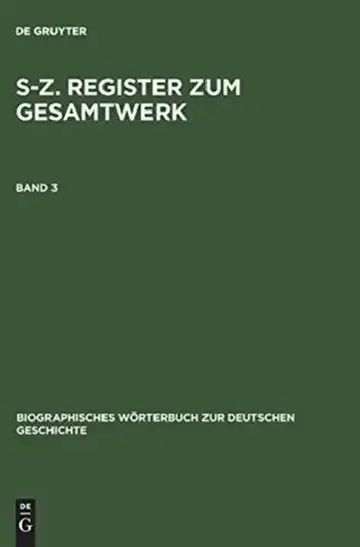 Cover of S-Z. Register Zum Gesamtwerk