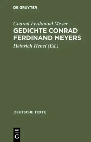 Cover of Gedichte Conrad Ferdinand Meyers