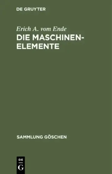 Cover of Die Maschinenelemente