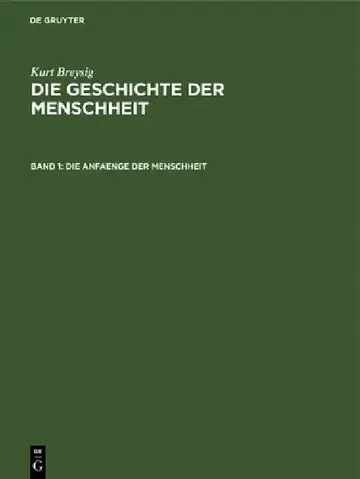 Cover of Die Anfaenge Der Menschheit