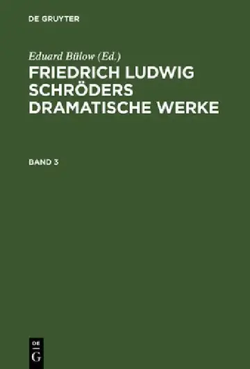 Cover of Friedrich Ludwig Schröders Dramatische Werke