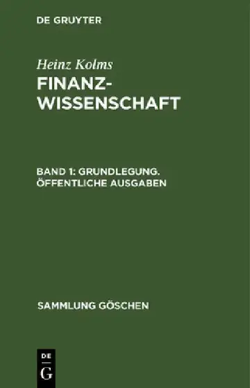 Cover of Grundlegung. Öffentliche Ausgaben