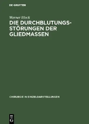 Cover of Die Durchblutungsstörungen der Gliedmassen