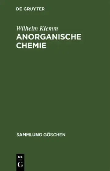 Cover of Anorganische Chemie
