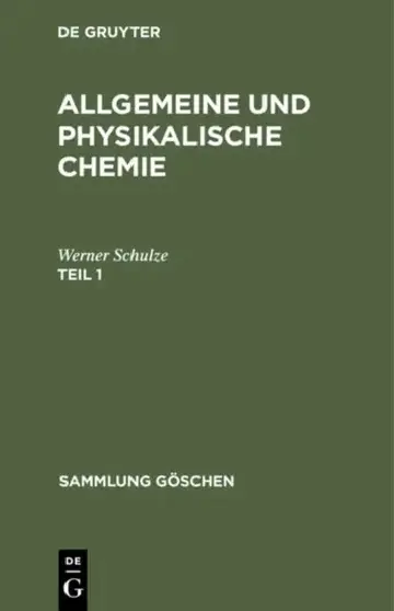 Cover of Sammlung Göschen Allgemeine und physikalische Chemie