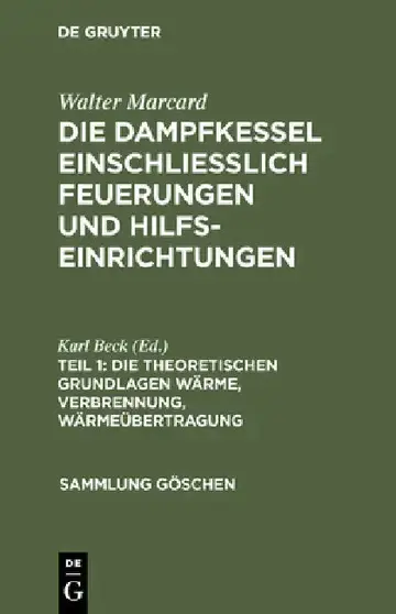 Cover of Die Theoretischen Grundlagen Wärme, Verbrennung, Wärmeübertragung