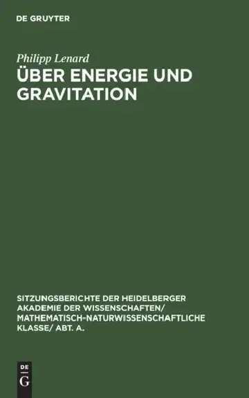 Cover of Über Energie Und Gravitation