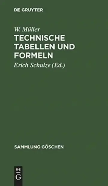 Cover of Technische Tabellen und Formeln