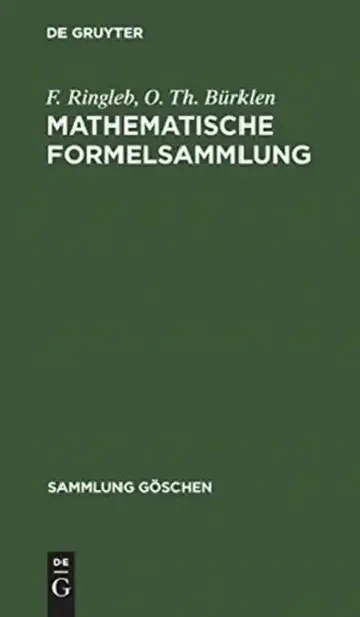 Cover of Mathematische Formelsammlung