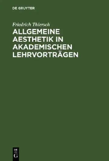 Cover of Allgemeine Aesthetik in akademischen Lehrvorträgen