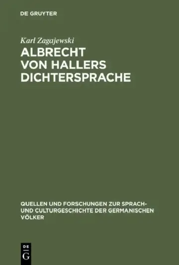 Cover of Albrecht von Hallers Dichtersprache